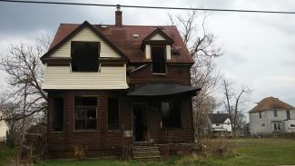 Gutted home in Detroit