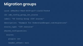 Example definition of a migration group.