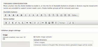 Screenshot of CKEditor